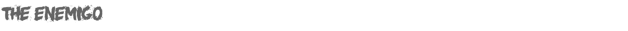 Sample characters The Enemigo Font